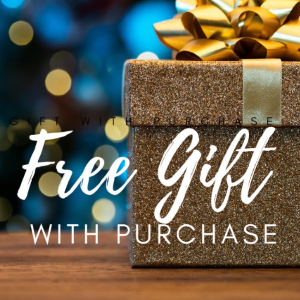 FREE GIFT WITH PURCHASE! All free gifts are new. While supplies last!